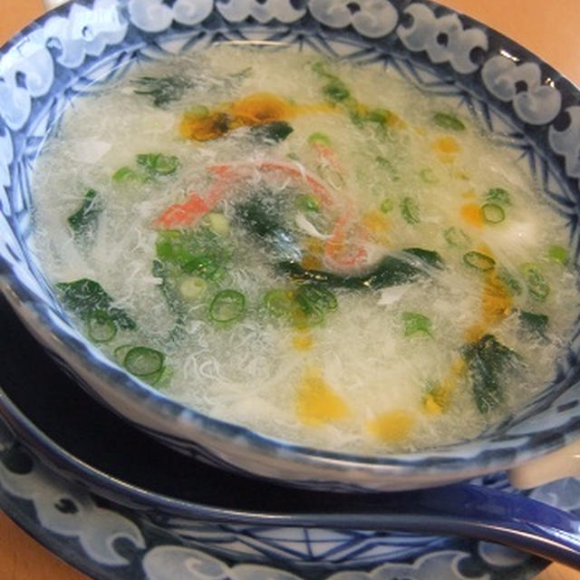 かにカマと卵白のとろみスープ