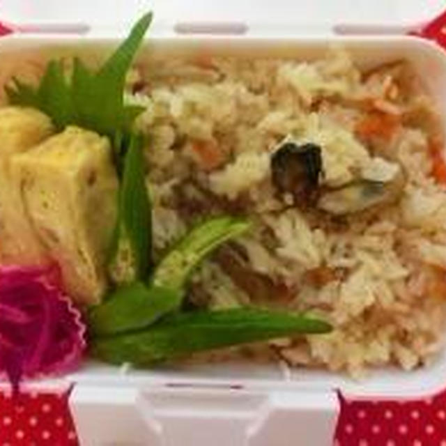 *牡蠣めし弁当。