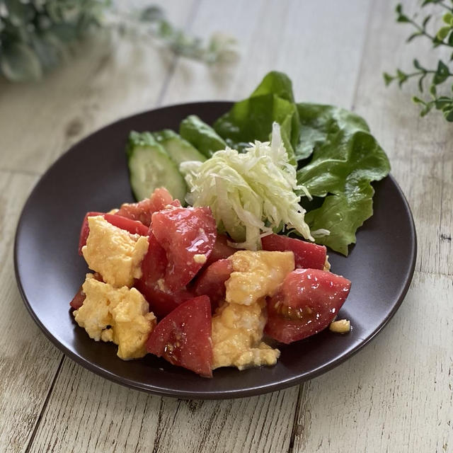 レンジで♪トマトと卵の甘味噌和え