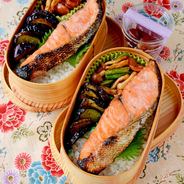 【今日のおべんと】塩鮭弁当