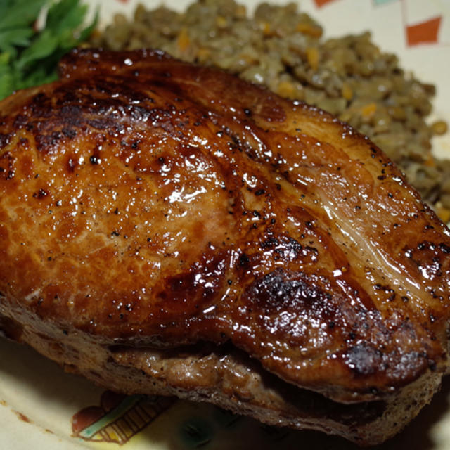 今日の一皿《豚ロースのサンセール・スタイル》 Côte de porc à la Sancerroise