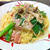 かき菜とベーコンのクリームパスタ