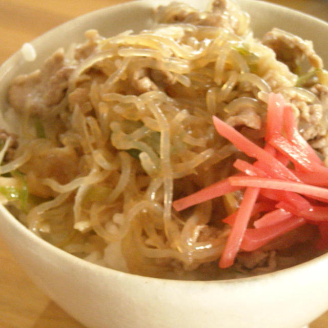 すき焼き風牛丼♪