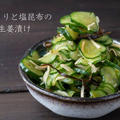 簡単おつまみ♪これほど最高の箸休めがあっただろうか。『きゅうりと塩昆布の生姜漬け』のレシピ・作り方