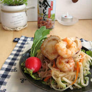 * レモンおろし醤油 de ヘルシー海鮮サラダ *