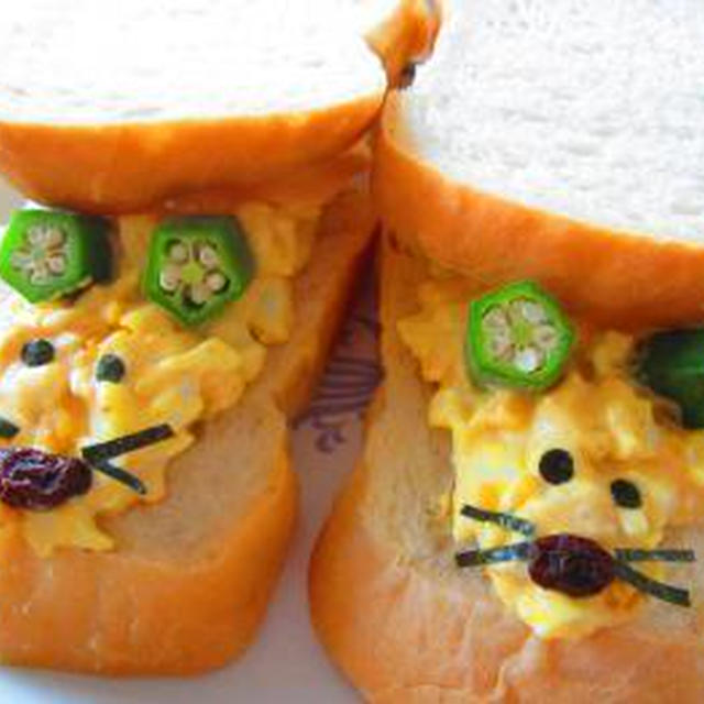 ﾐﾙｸ食ﾊﾟﾝで♪ﾈｽﾞﾐちゃんﾀﾏｺﾞｻﾝﾄﾞ♪(=^ω^=)♪