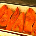 バターナッツカボチャのオーブン焼き　ジンジャーメープルシロップ風味