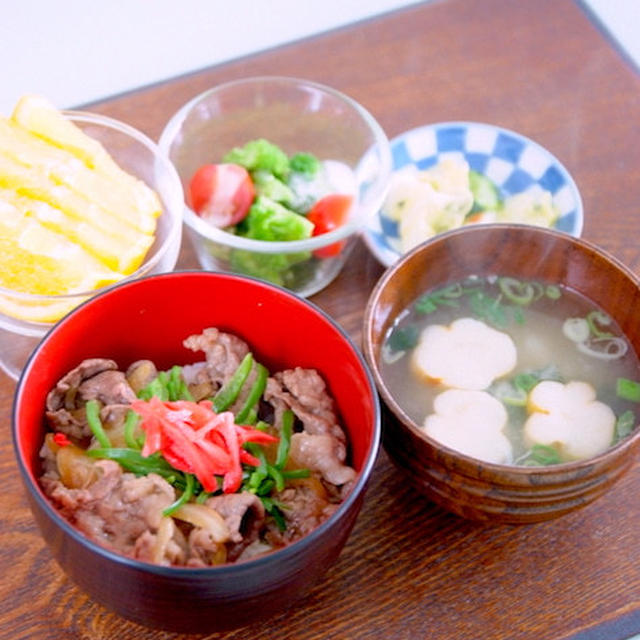 残り物ランチ「牛丼」と収録