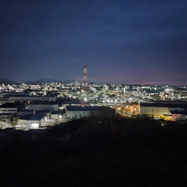 工場夜景と夜桜見物　〜城山緑地公園　黒崎城跡〜【北九州市八幡西区】