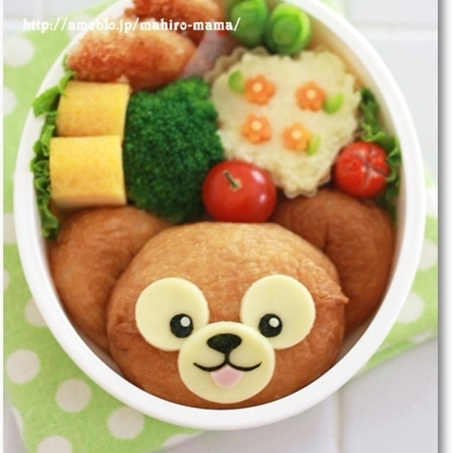 ダッフィーお稲荷さん＊キャラ弁＆お気に入りランチボックス♪
