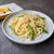 レモンソテーの素を使ってえびとアスパラのパスタ♪