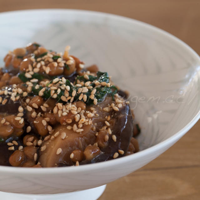 椎茸の甘辛煮・納豆和え