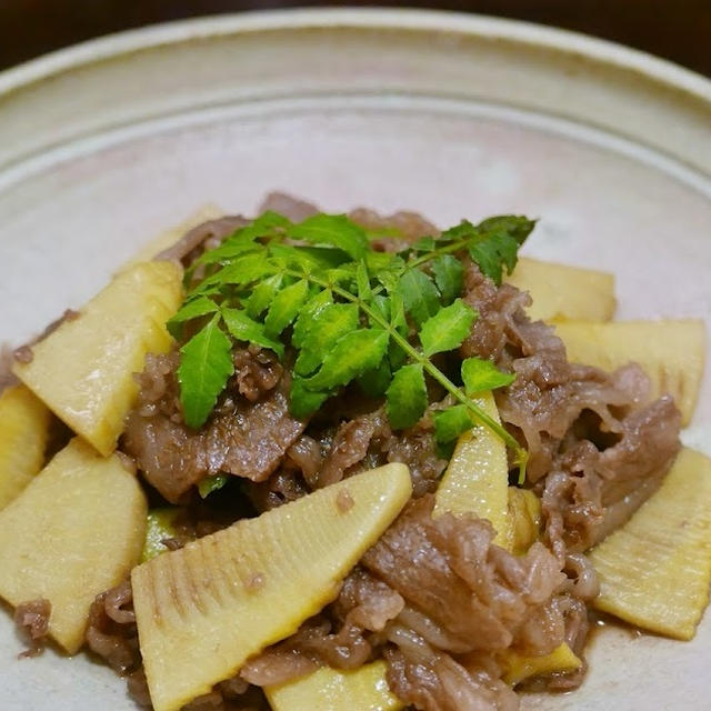 牛肉とタケノコの甘辛炒め