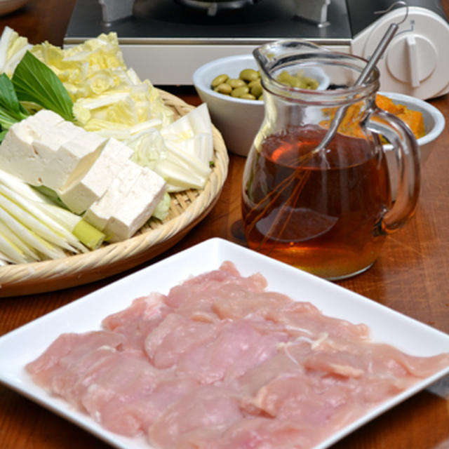 予告通り・鶏塩すきやき、の晩ご飯。　と、チャギントンランドへ♪