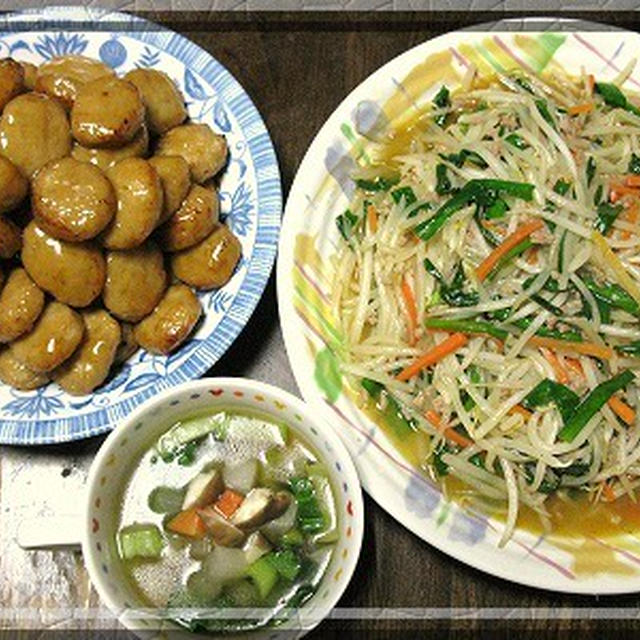 甘辛つくねｄｅおうち晩ご飯2.25♪