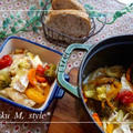ＳＴＡＵＢ鍋でチキンと野菜とカマンベールのブランデーロースト&デリサンド