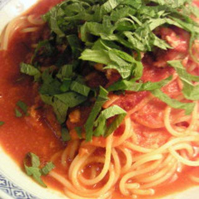 簡単トマトのパスタ