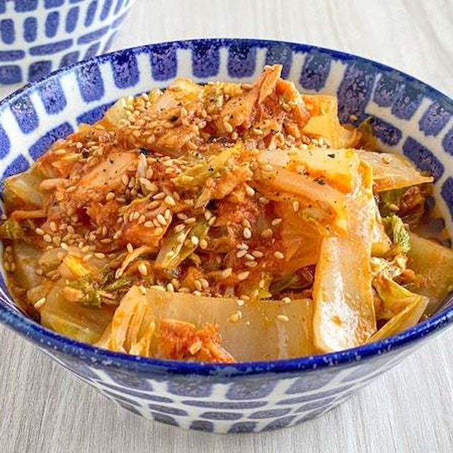 ＊【michill】材料2つ！レンチンでできる！あと1品に簡単♡白菜とツナの中華風ケチャップ煮＊