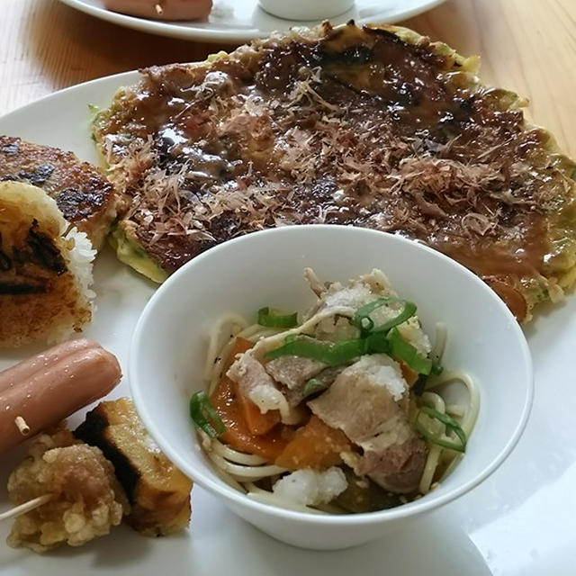 6月7日豚バラと夏野菜炒めのパスタ＆ねぎたま