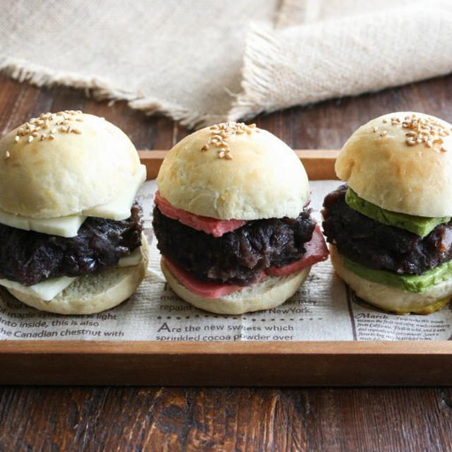 Japanese Red Bean Butter Sweet Sandwichesあん（プレーン・苺・抹茶）バターサンド