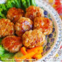【主菜】にんじん嫌いさんにおすすめしたい♡とりひき肉のヘルシー照り焼きつくね とドイツのパン