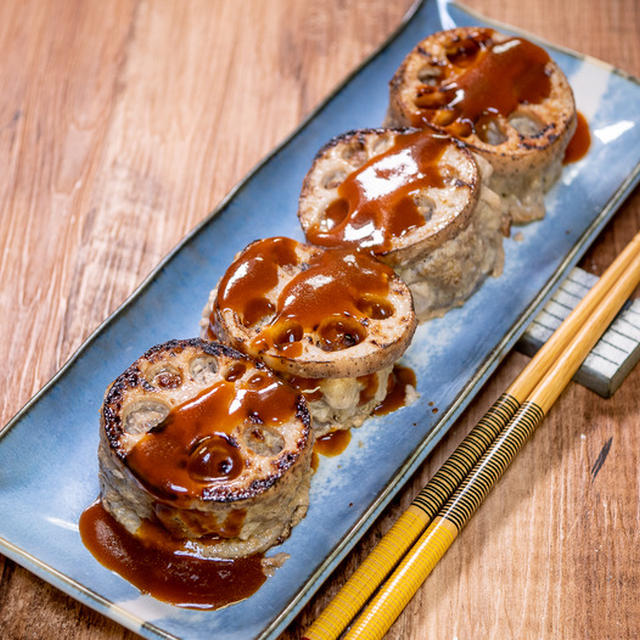 かなり肉厚な「蓮根チーズバーグ」&久しぶりに鉄板でモダン焼きを食べる（千房）