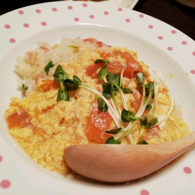 トマたまあんかけチャーハン