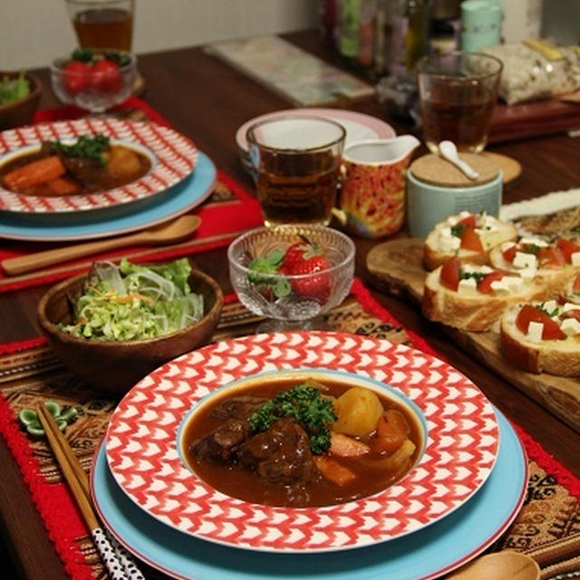 娘たちに作った晩ごはん。友達からのプレゼント。