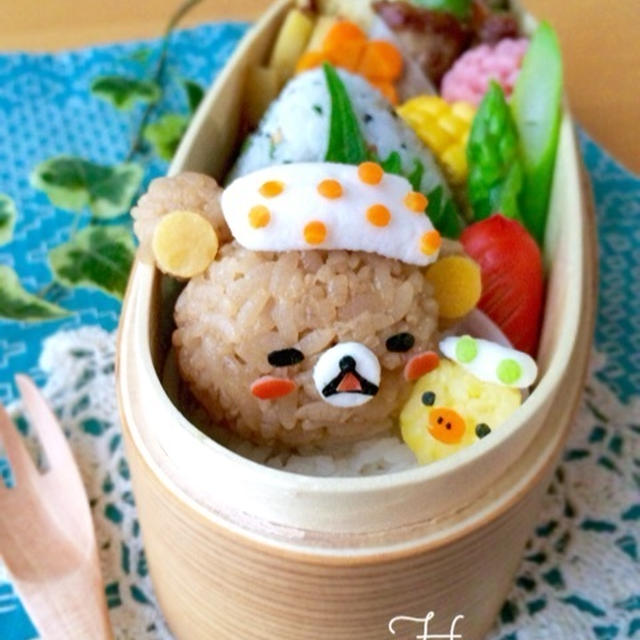 お風呂でのんびり〜♡リラックマのお弁当