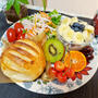 2020/6/19*ええ、満腹ですわの朝プレート*