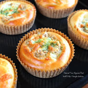 甘いパンで作ろう♪ツナマヨチーズの総菜パン！❁配合＆覚書レシピあり