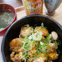ノンアルジョッキ缶と親子丼、昨日の昼ごはん#本日のおうちごはん