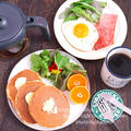 朝カフェ☆ふんわり薄焼きパンケーキ(レシピ)
