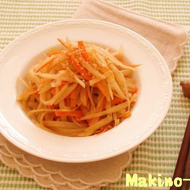 シャキシャキじゃがいものアンチョビきんぴら☆