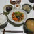 おばんざい。な、鶏肉と根菜の炊いたんとナスの田楽。