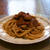 カチャトラ（鶏のトマトと香菜）煮込みソースパスタ