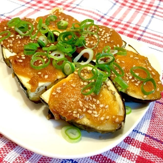 ナスの味噌マヨオーブン焼き♪