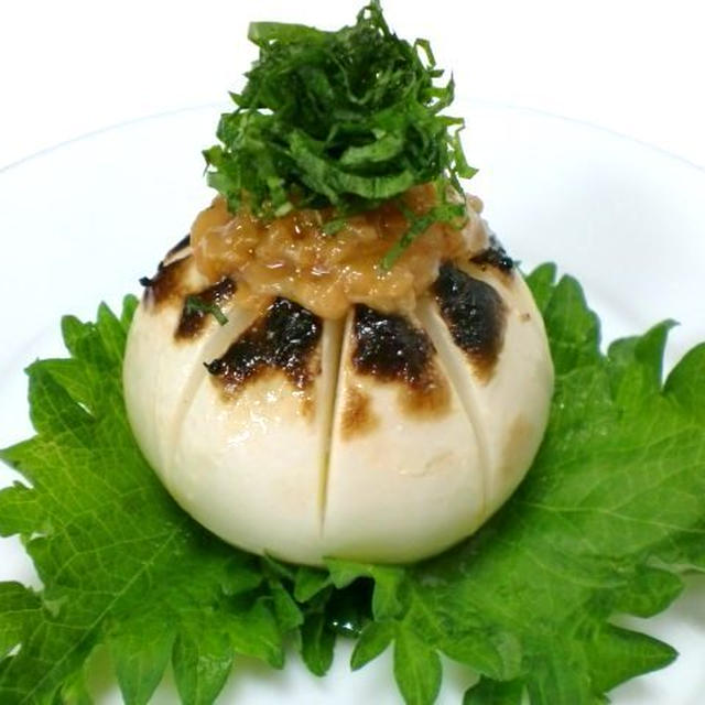 かぶのまるごとグリル焼き～梅しそ添え
