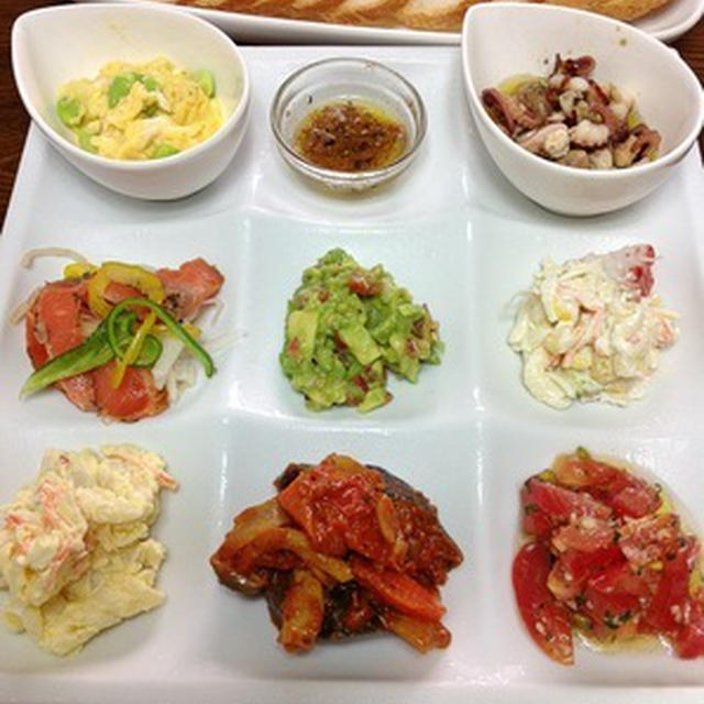 晩ご飯はオープンサンド
