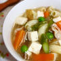 トロトロ～♡春野菜とマカロニの中華スープ