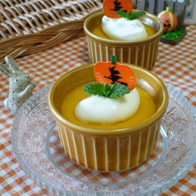 ハロウインスイーツ、ラストはパンプキンプリン！
