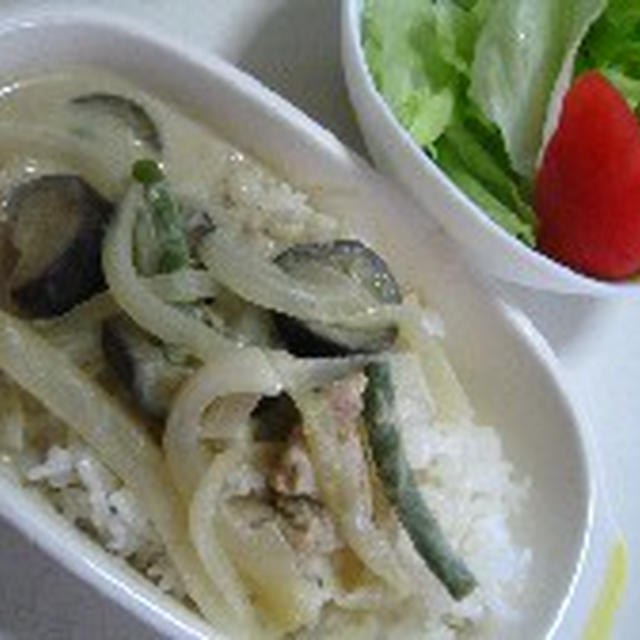 夏野菜のグリーンカレー