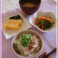 梅じゃこご飯と味噌玉