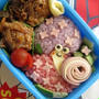 カタツムリとアジサイのお弁当（キャラ弁）