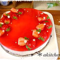 【ひな祭り】【誕生日】たっぷりいちごのレアチーズケーキ by ＊akitchen＊さん