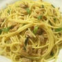 和風・ツナと大葉となめ茸のパスタ。