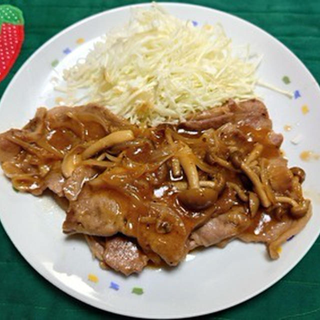 豚肩ロース肉の生姜焼き