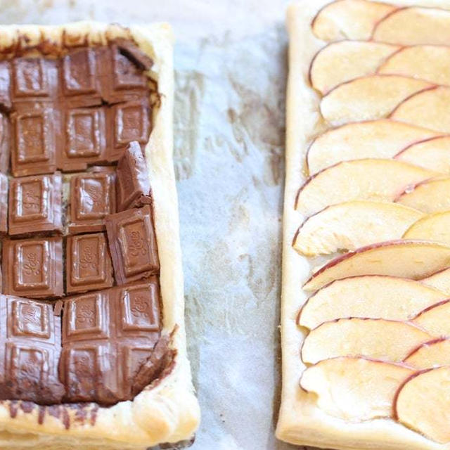 一番簡単！チョコパイとアップルパイを同時に作っちゃおう＼(^o^)／