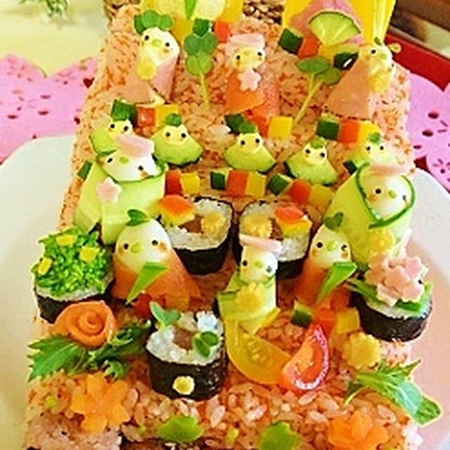 ひな祭り寿司7段飾り&うさぎの日