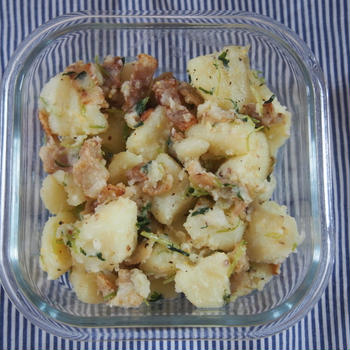 【レシピ】サラダセロリとカリカリベーコンのポテトサラダ